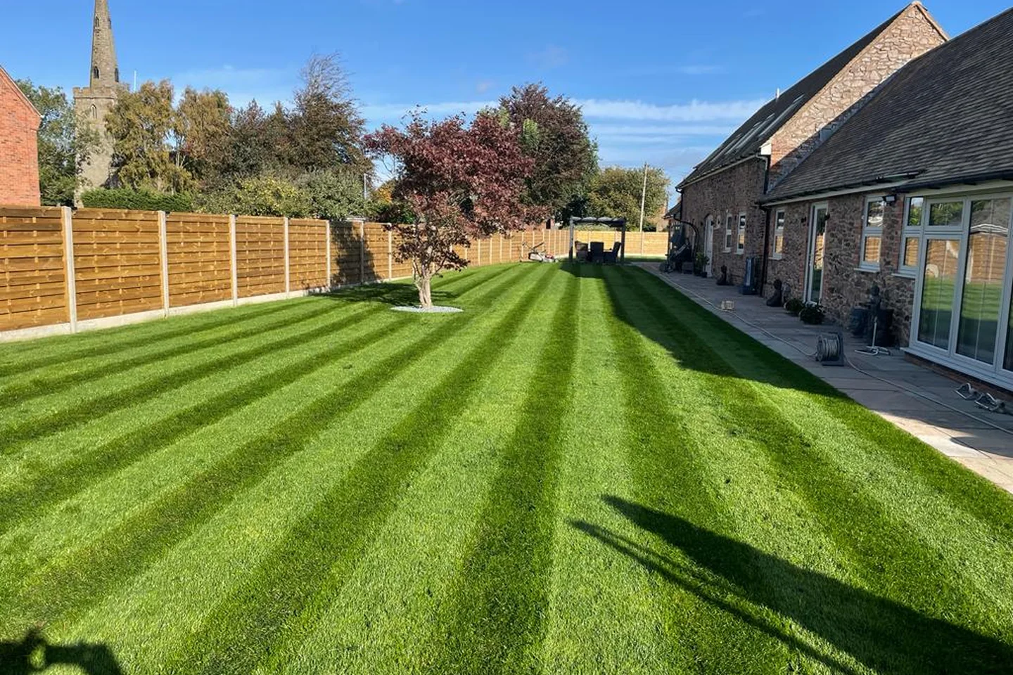 Striped Lawn Finish
